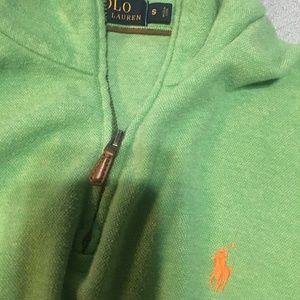 Mens Lime Green Small Polo Long Sleeve Shirt Small